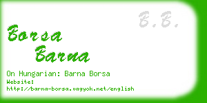borsa barna business card